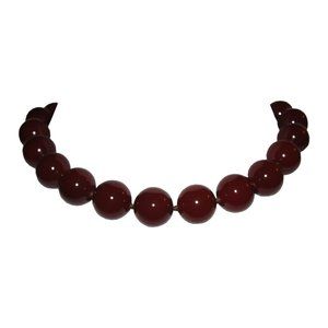 Carnelian Large Beaded Princess Necklace Alberto J